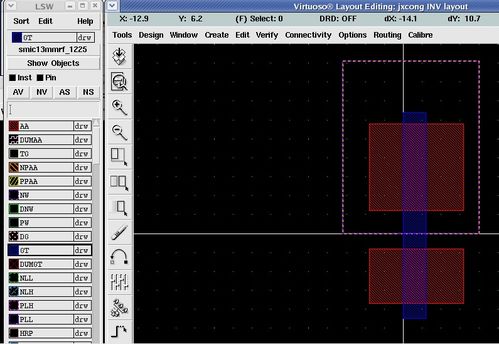 數(shù)字集成電路版圖設(shè)計(jì)（二） Cadence IC中簡單的反相器版圖設(shè)計(jì)